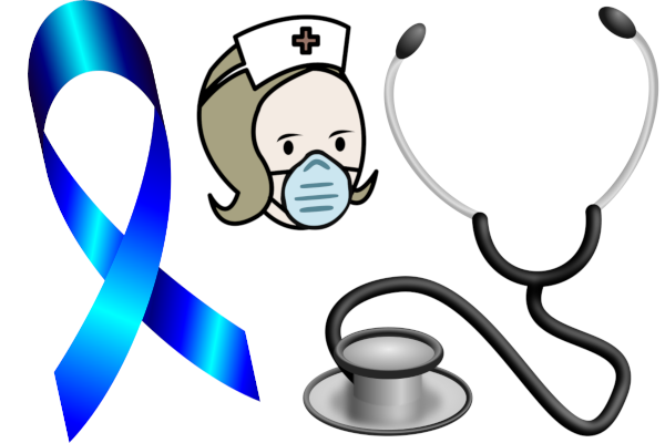 Black Healthcare Prostate cancer ribbon and stethoscope