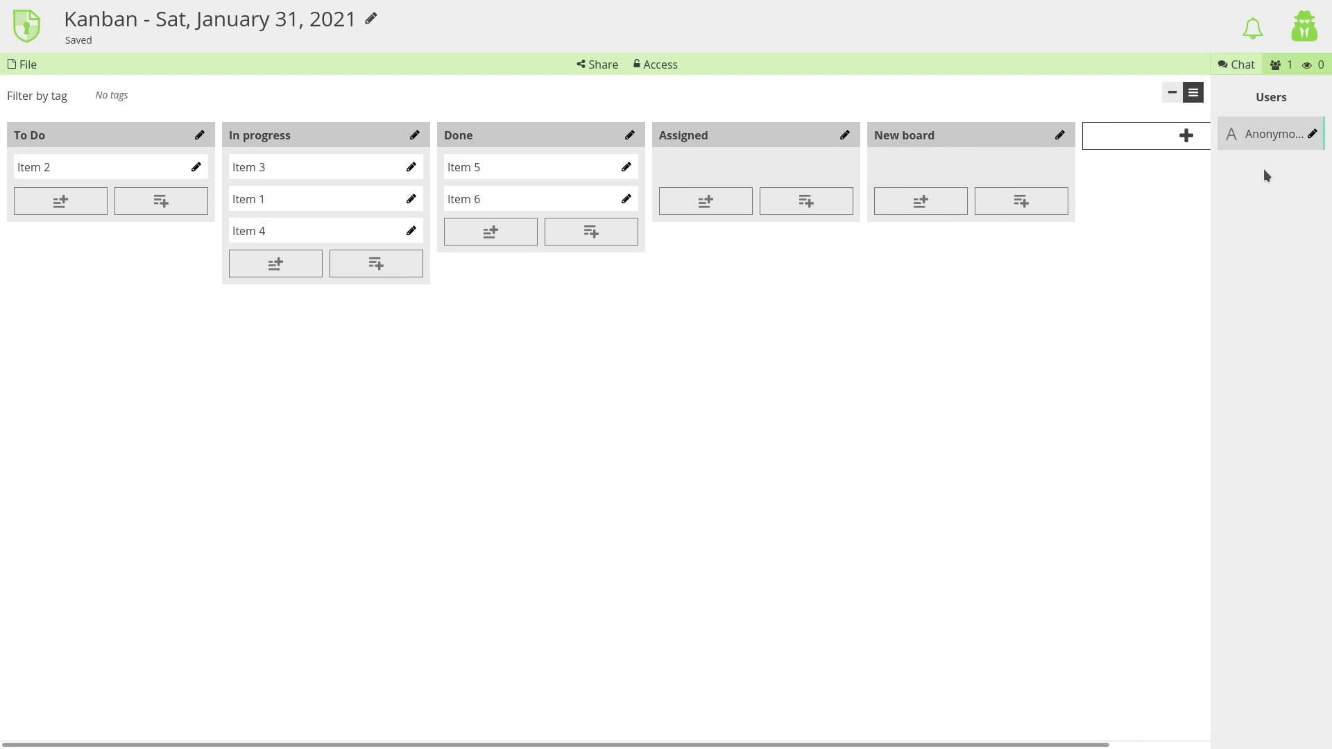 Featured image CryptPad Kanban screenshot