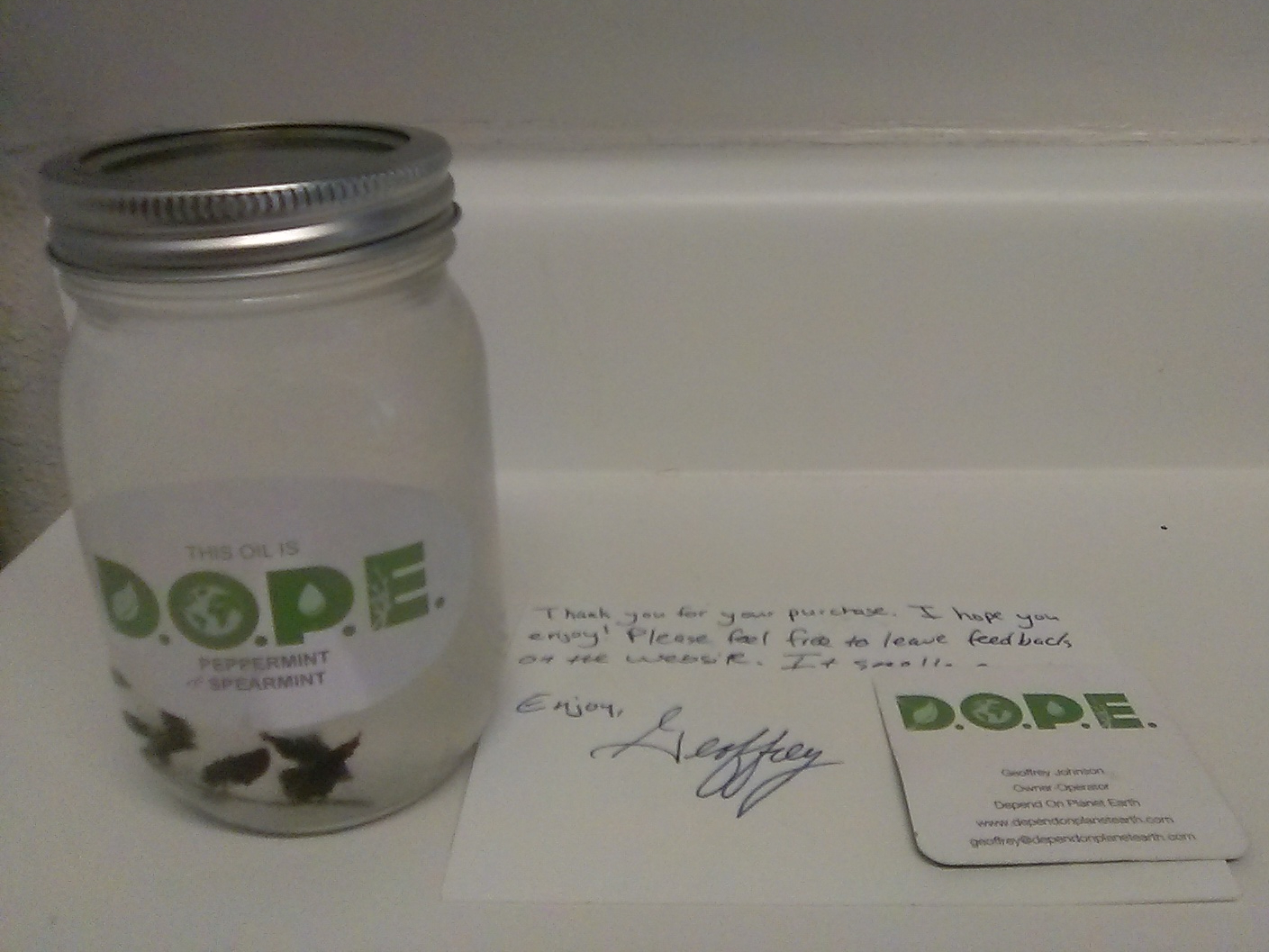 D.O.P.E. Lotion Depend On Planet Earth coconut-based body oil
