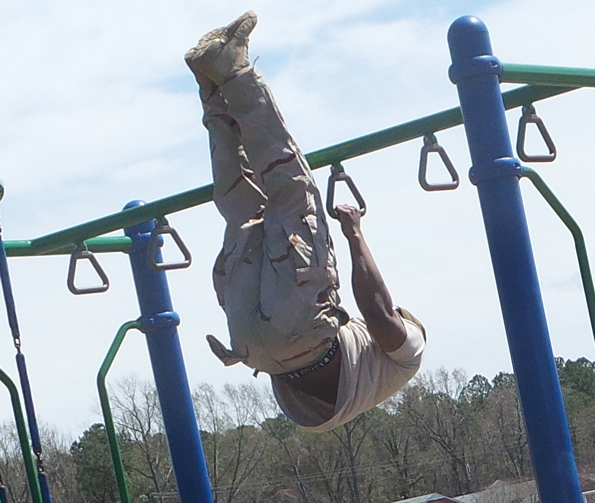 Park Exercises Hanging rows in park