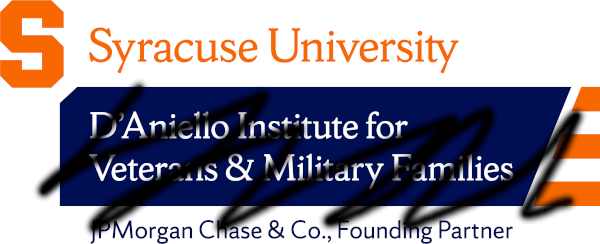 Institute for Veterans and Military Families (IVMF) IVMF logo marked over