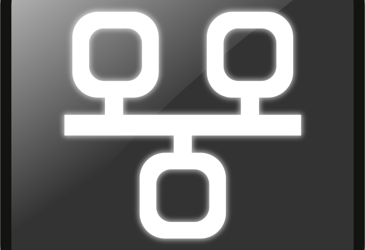 Networking Black and white networking icon