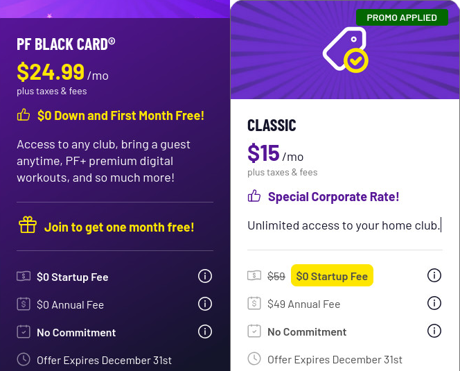 Planet Fitness military discount promo codes and membership options