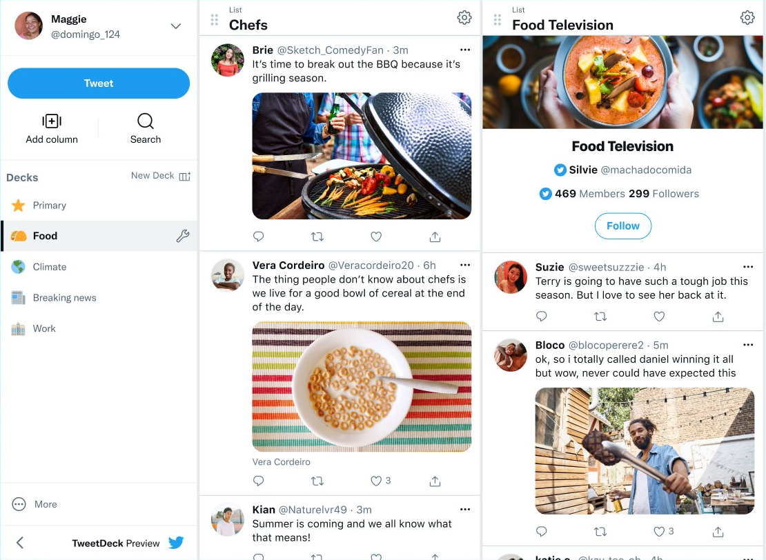 TweetDeck example from Twitter.com TweetDeck example